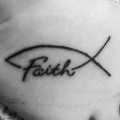 Faith Christian Jesus Fish Tattoo Design