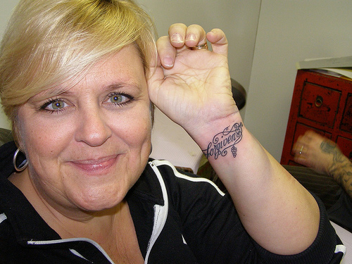 Forgiven - Christian Tattoo On Wrist