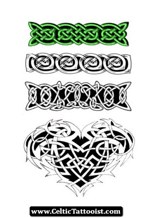 Four Celtic Armband Tattoo Design