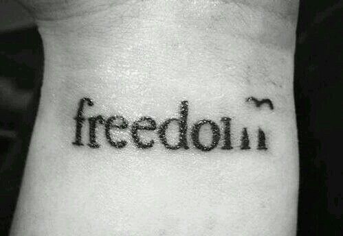 Freedom - Simple Christian Tattoo On Wrist