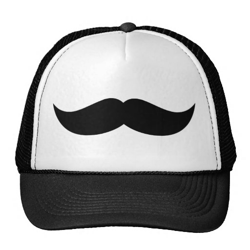 Funny Black And White Vintage Mustaches Cap Picture