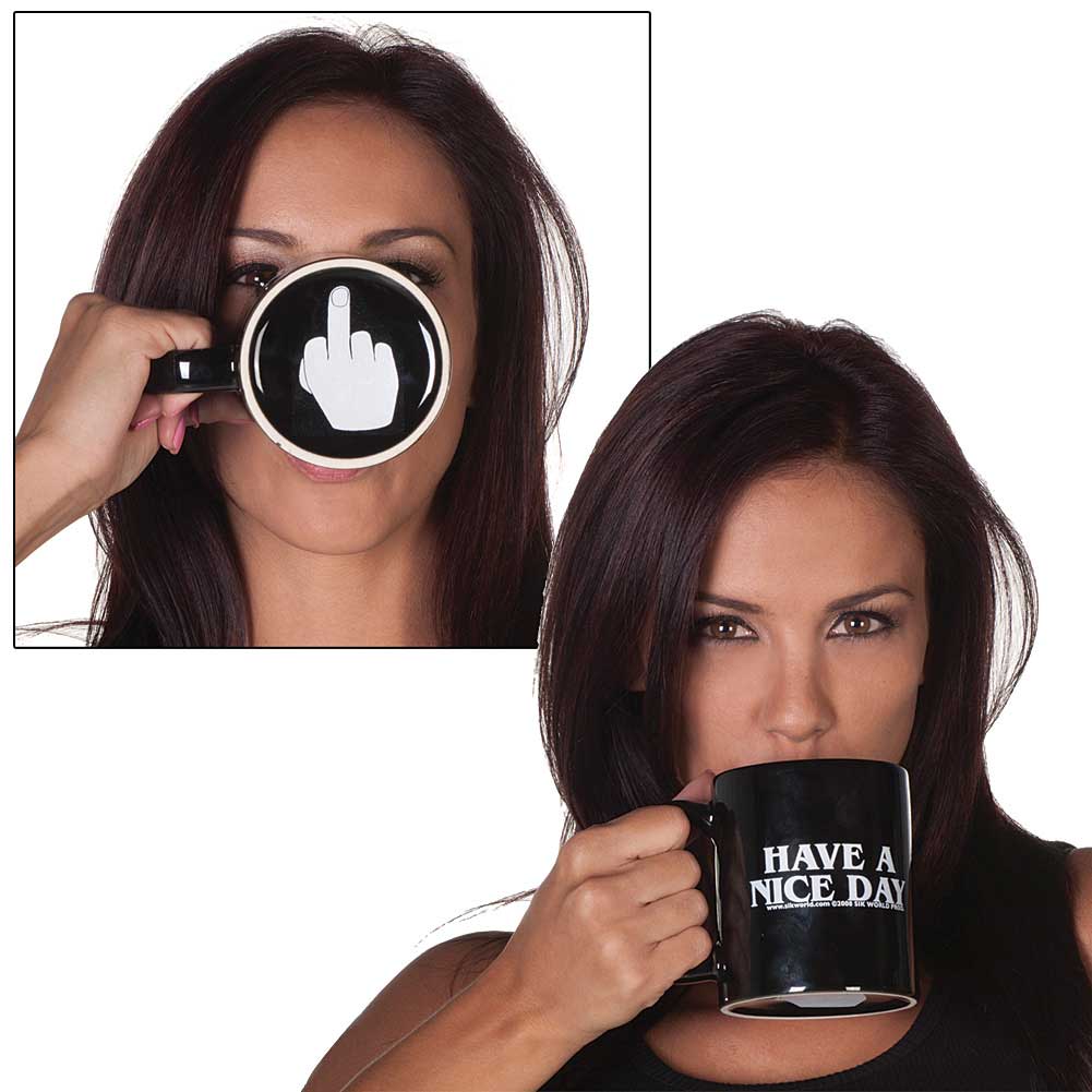 Funny Flip Off Coffee Cup Picture