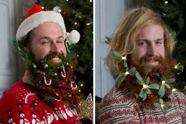 Funny Mistletoe Beard Man Picture