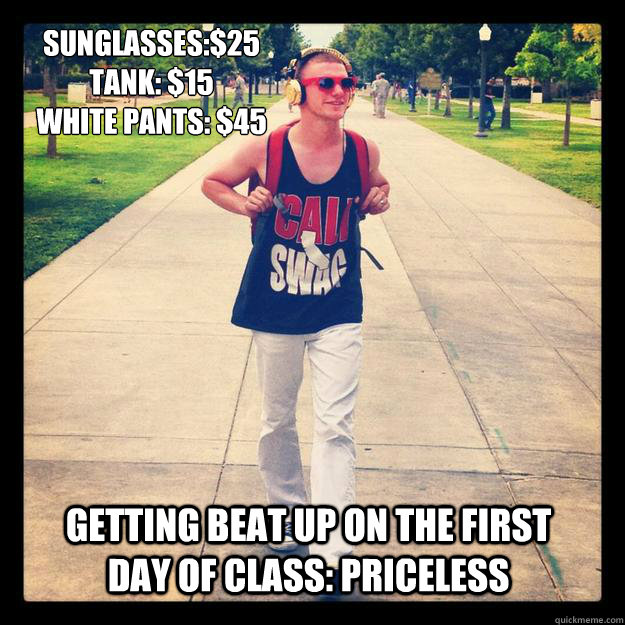 Getting Beat Up On The First Day Of Class Funny Priceless Picture