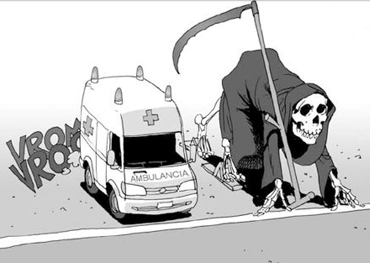 Grim Reaper Ambulance Funny Death Race Image