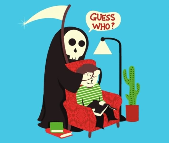 Grim Reaper Ask Guess Who Funny Death Picture