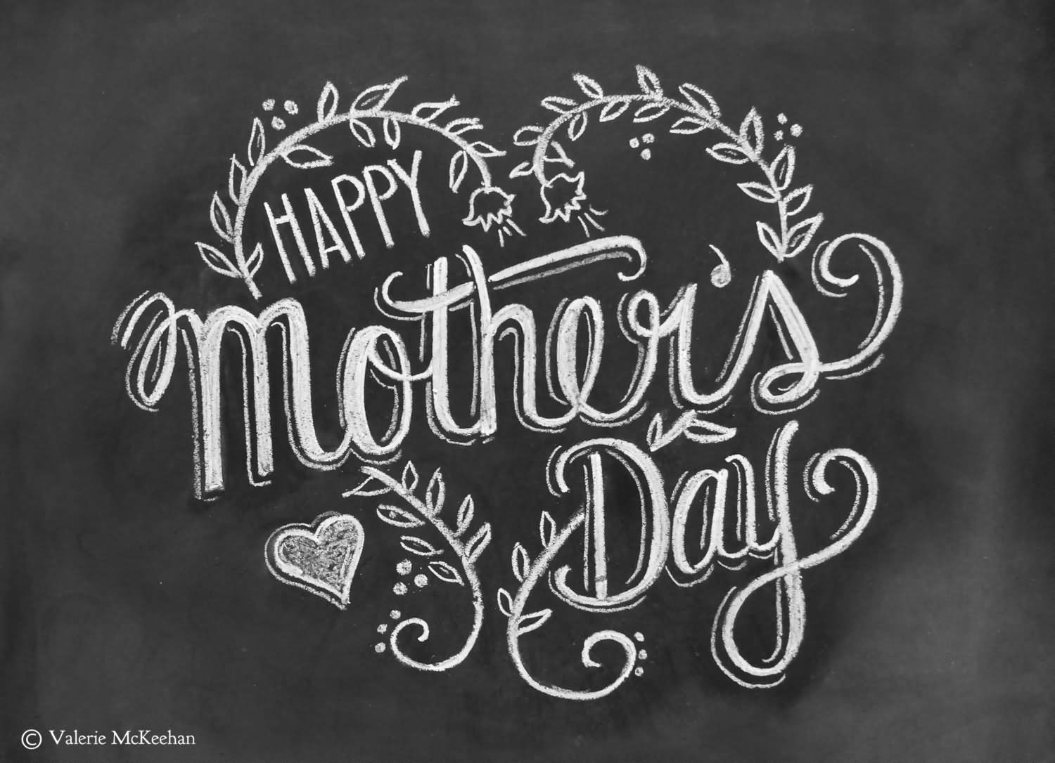 Happy Mother's Day On Black Board