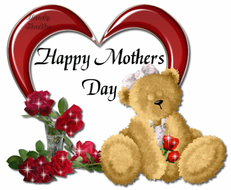 Happy Mother's Day Teddy Bear Glitter