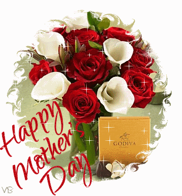 Happy Mother’s Day Rose Flowers Glitter