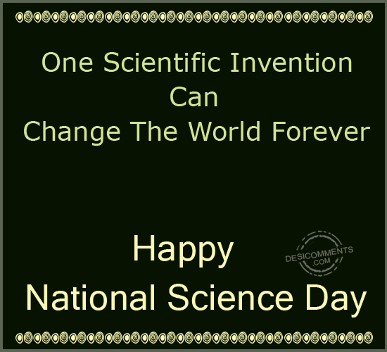 Happy National Science Day Glitter