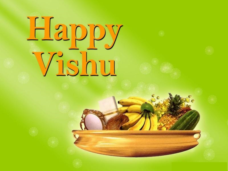 Happy Vishu Fruits Thali Picture