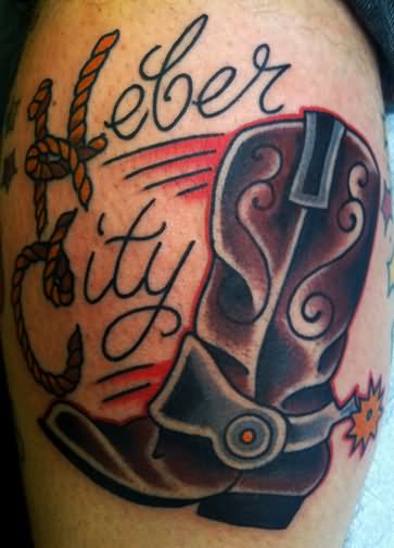 Heber City - Cowboy Boot Tattoo Design