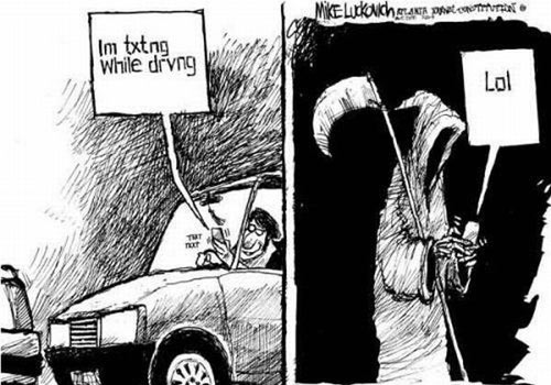 I Am Texting While Driving Funny Death Picture