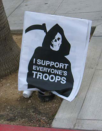 I Support Everyone's Troops Funny Death Image