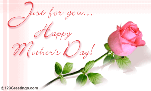 Just For You Happy Mother's Day Rose Flower Bud Picture