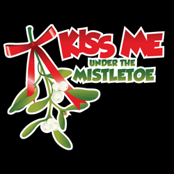 Kiss Me Under Mistletoe Funny Picture