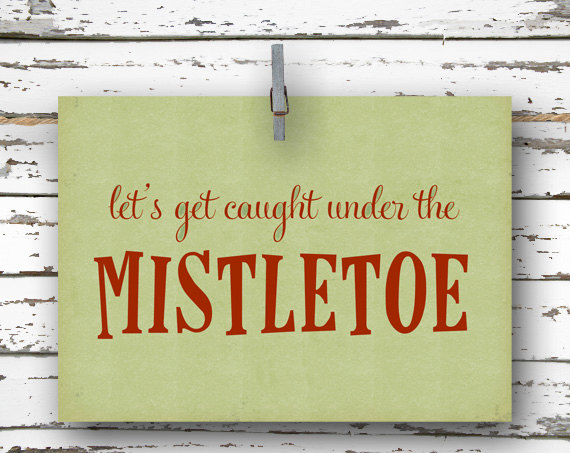 Let's Get Caught Under The Mistletoe Funny Image