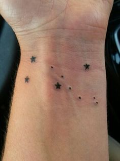 Libra Constellation Tattoo On Girl Left Wrist