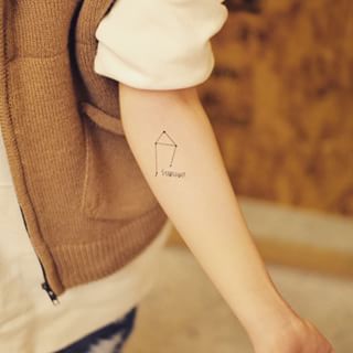 Libra Constellation Tattoo On Left Forearm