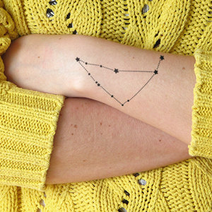Libra Constellation Tattoo On Left Upper Wrist