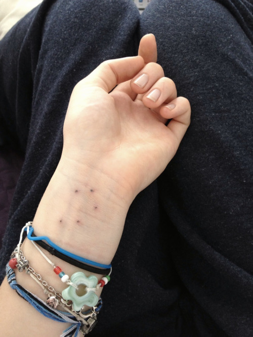 Libra Constellation Tattoo On Left Wrist