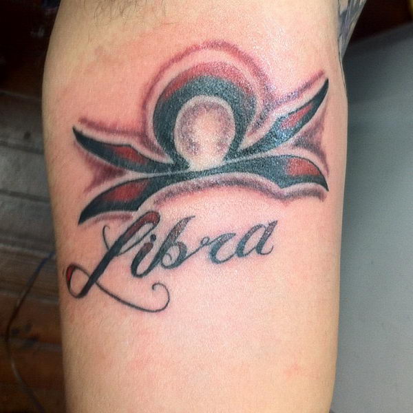 Libra Sun Sign Tattoo On Arm