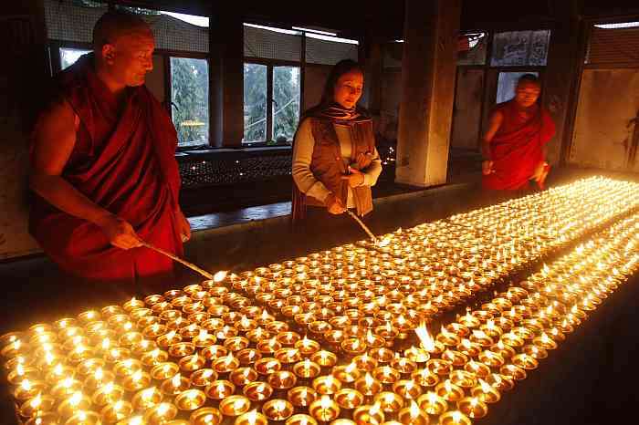 Lightning Candles On Buddha Purnima