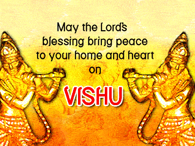 May The Lord’s Blessing Bring Peace To Your Home And Heart On Vishu Glitter