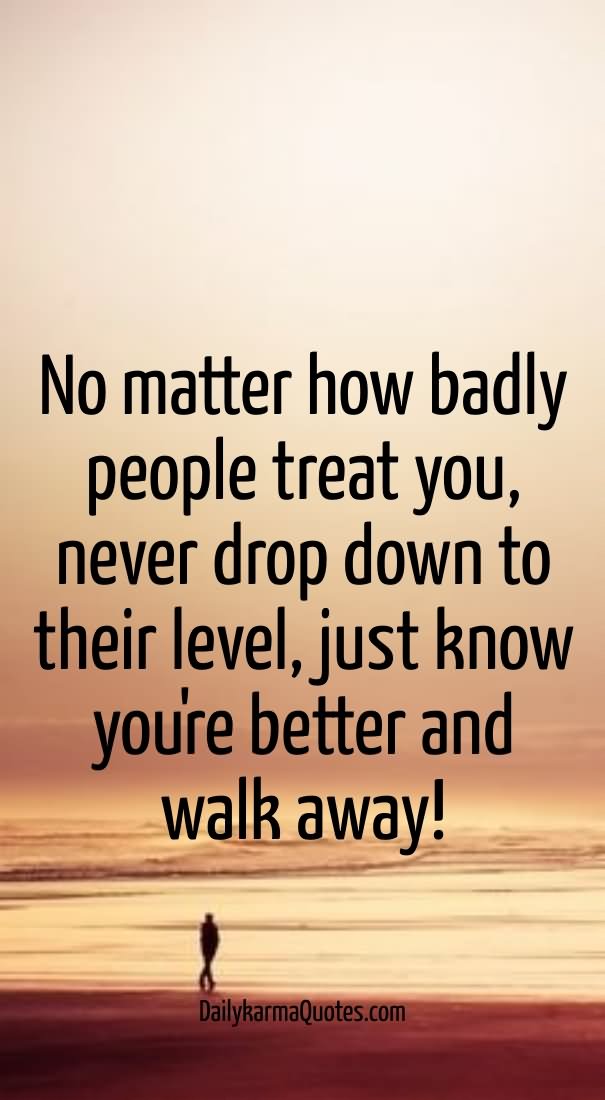 Treating people badly
