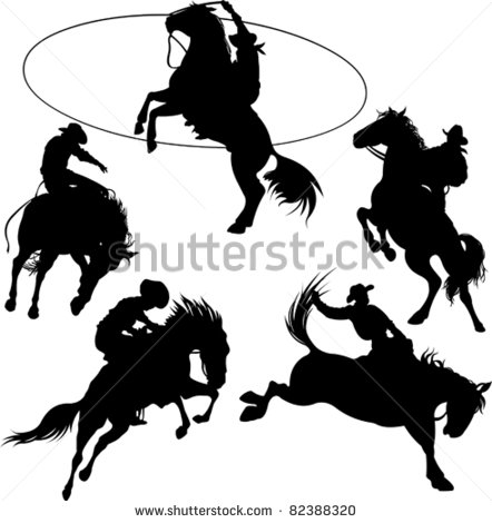Silhouette Cowboy Riding Horse Tattoo Designs
