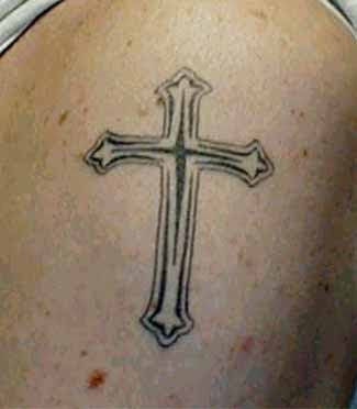 Simple Christian Cross Tattoo Design