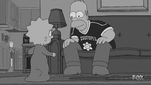 Simpsons Rejected Funny Black And White Gif
