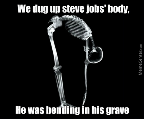 Skeleton Bent Over Funny Picture
