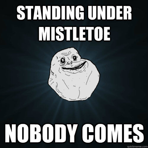 Standing Under Mistletoe Funny Picture