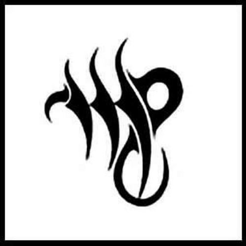 Tribal Virgo Zodiac Sun Sign Tattoo Design