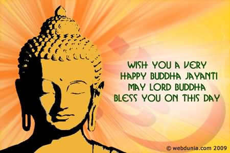 Wish You A Very Happy Buddha Purnima May Lord Buddha Bless You On This Day