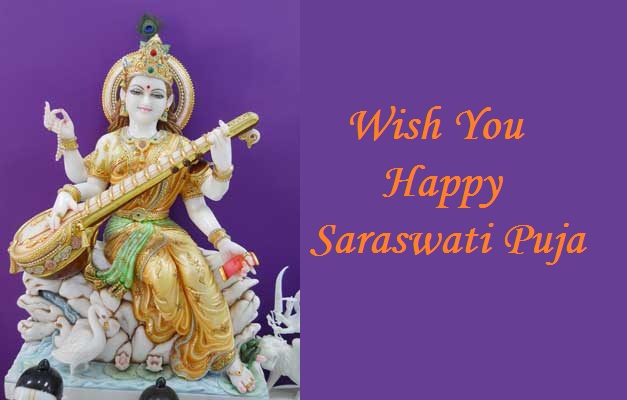 Wish You Happy Saraswati Puja Image