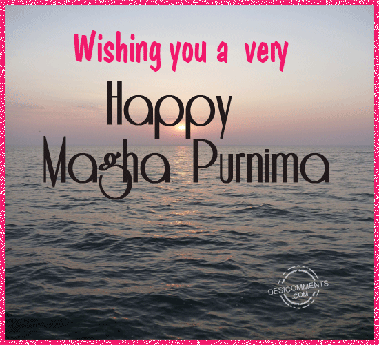 Wishing You A Very Happy Magha Purnima Glitter
