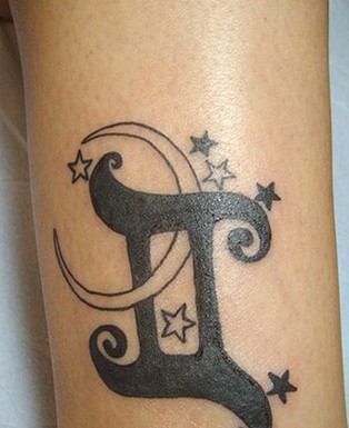 Black Gemini With Stars Zodiac Sign Tattoo On Arm