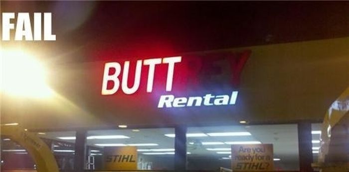 Butt Rental Funny Fail Picture