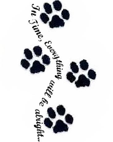 Four Dog Paw Print Tattoo Design