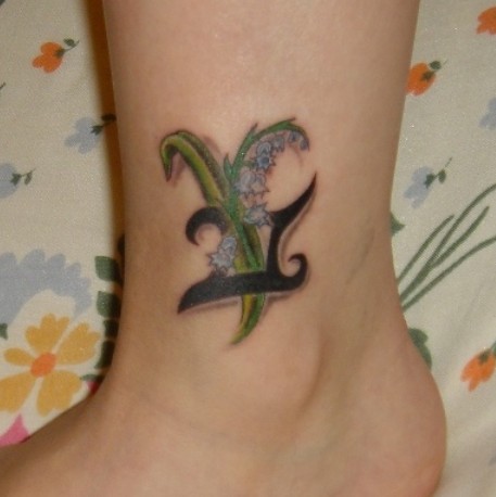 Gemini Zodiac Sign Tattoo On Ankle For Girls