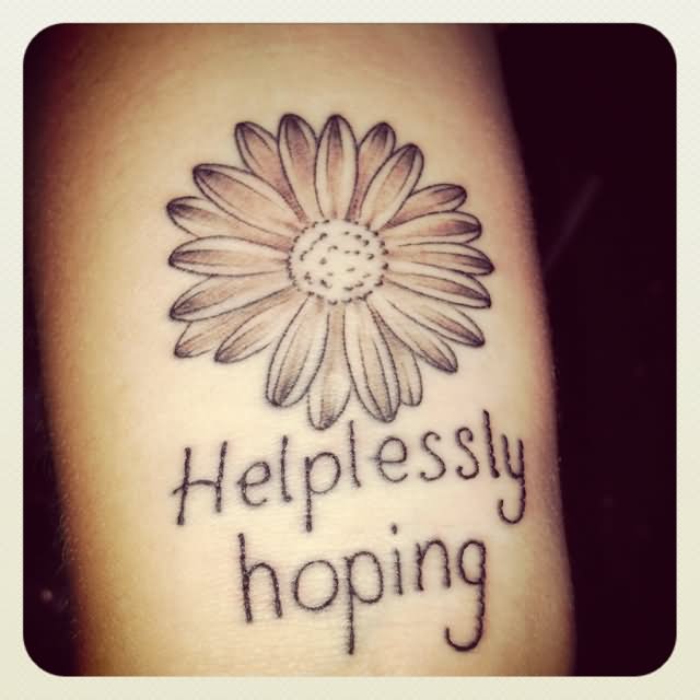 Helplessly Hoping - Daisy Tattoo Design For Wrist