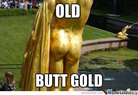 Old Butt Gold Funny Picture
