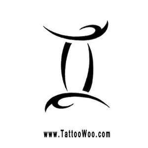 Simple Tribal Gemini Tattoo Designs