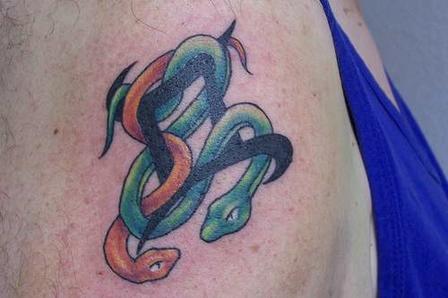 Snakes And Gemini Tattoo