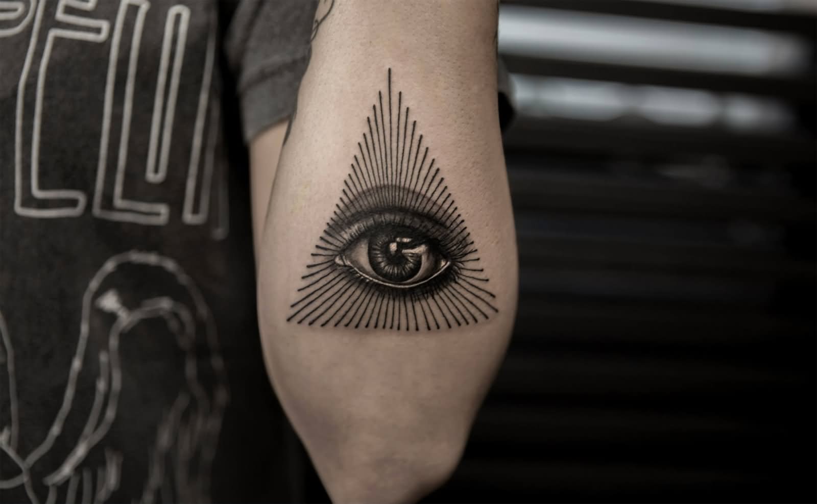 Amazing Eye In Illuminati Eye Tattoo Design For Forearm