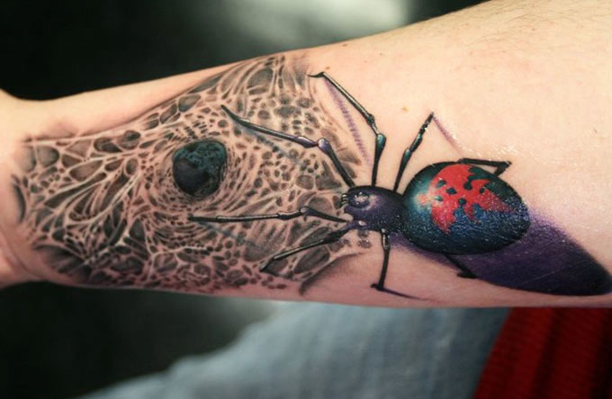 Awesome 3D Insect Tattoo On Forearm