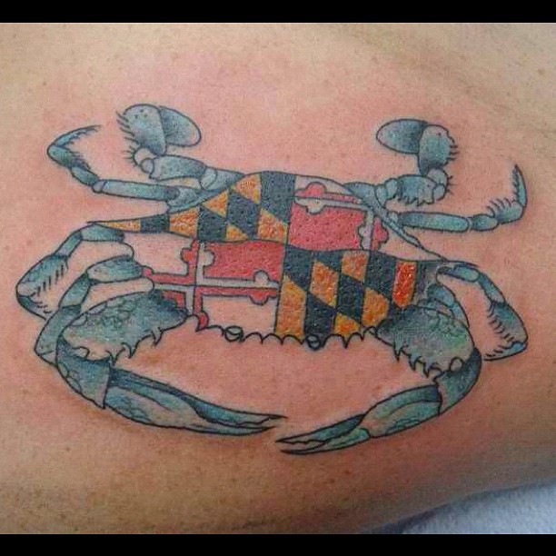 Awesome Crab Tattoo Idea