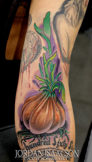 Awesome Garlic Tattoo Design For Sleeve